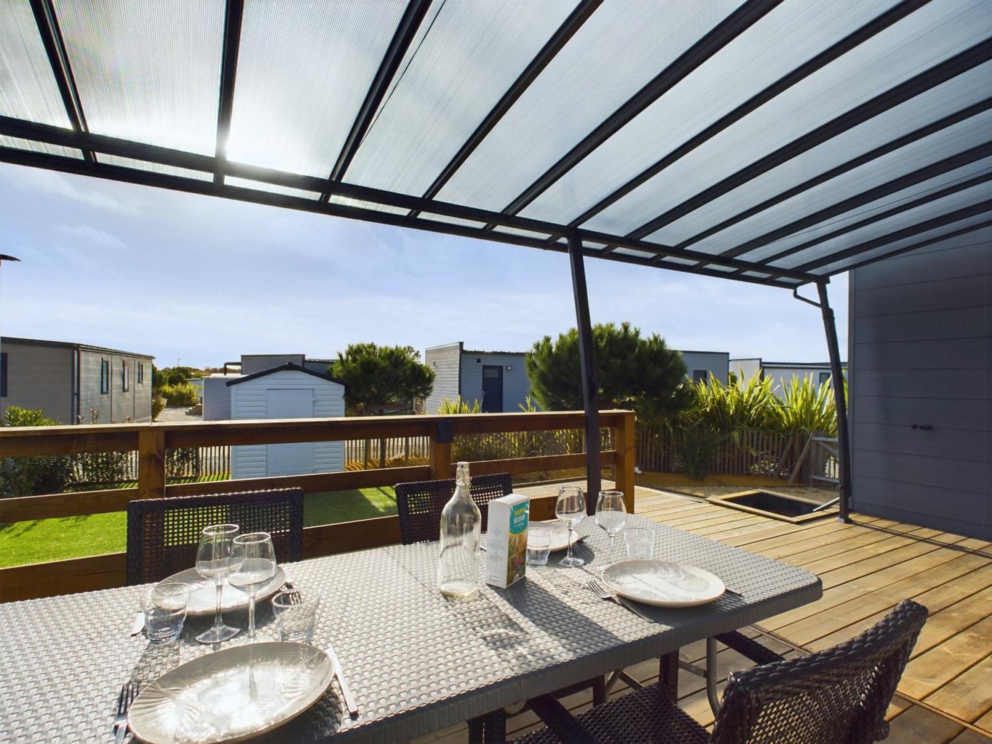 Beau Chalet Pour 4 Pers - Acces Piscine Chauffee Brétignolles-sur-Mer Exterior foto